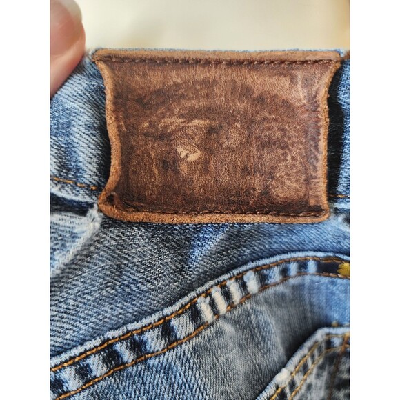 Lucky Brand 455 Relaxed Bootcut Wide Leg Jeans Men's 32X34 Distressed Denim USA - Picture 9 of 14